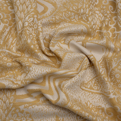 Drapery Jacquard - Ochre Pastoral Scenes - British Imported