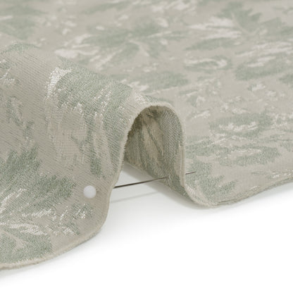 Drapery Jacquard - Duckegg Leaves and Buds - British Imported Detail