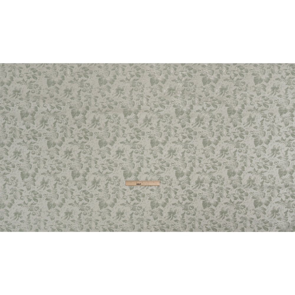 Drapery Jacquard - Duckegg Leaves and Buds - British Imported Full