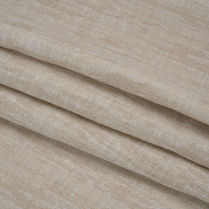 Drapery Jacquard - Pale Natural Abstract Streaks - British Imported Folded