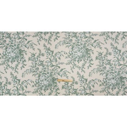 Cotton Canvas Print - Sage Floral Bouquets - British Imported Full