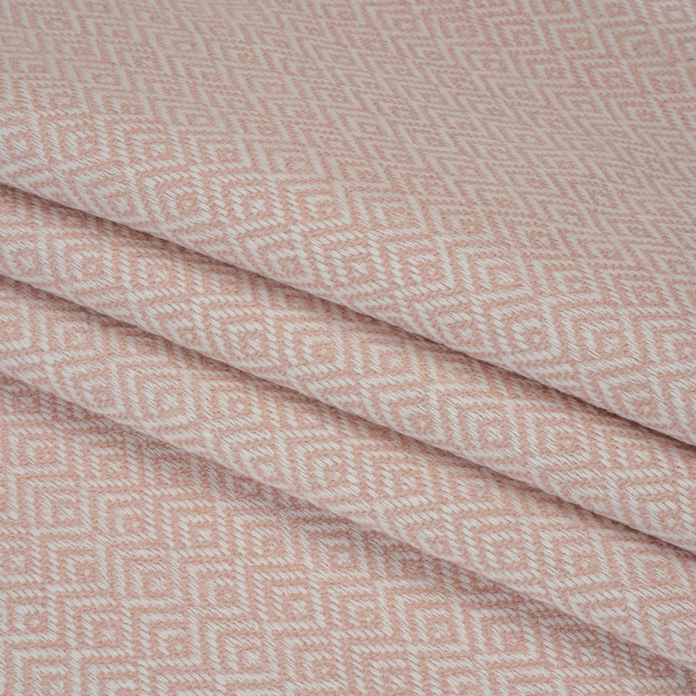 Boucle Drapery Twill - Blush Birdseye Diamonds - British Imported - Folded