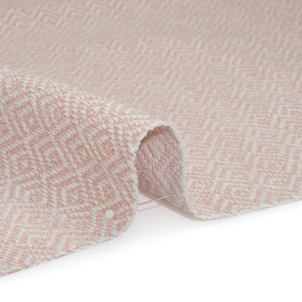 Boucle Drapery Twill - Blush Birdseye Diamonds - British Imported - Detail