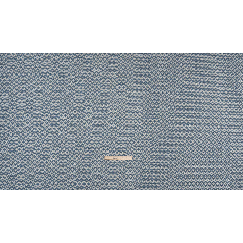 Boucle Drapery Twill - Indigo Birdseye Diamonds - British Imported - Full