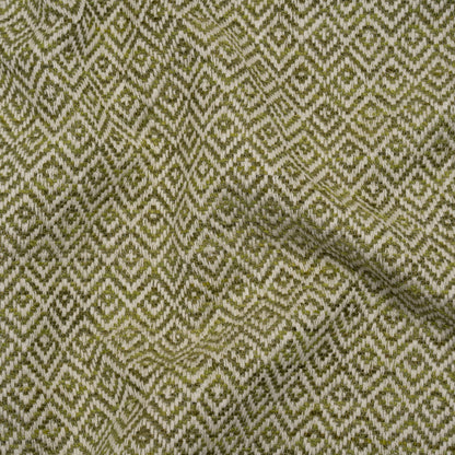 Boucle Drapery Twill - Olive Birdseye Diamonds - British Imported