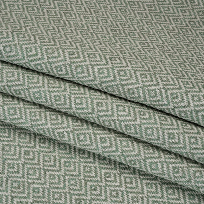 Boucle Drapery Twill - Seafoam Birdseye Diamonds - British Imported