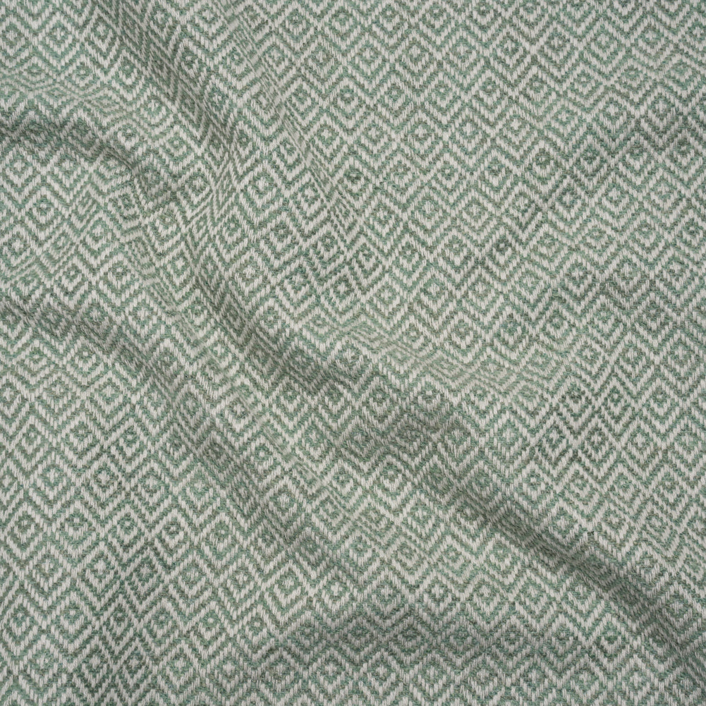Boucle Drapery Twill - Seafoam Birdseye Diamonds - British Imported