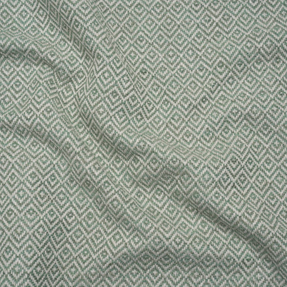 Boucle Drapery Twill - Seafoam Birdseye Diamonds - British Imported