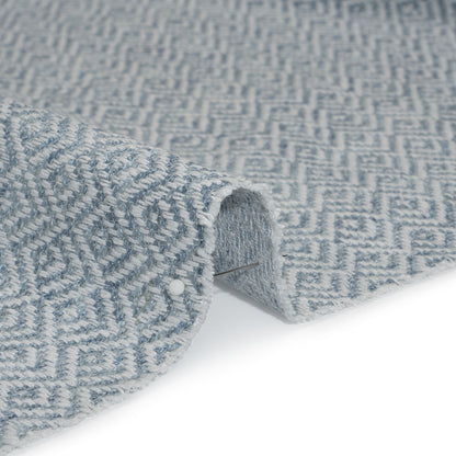 Boucle Drapery Twill - Sky Birdseye Diamonds - British Imported
