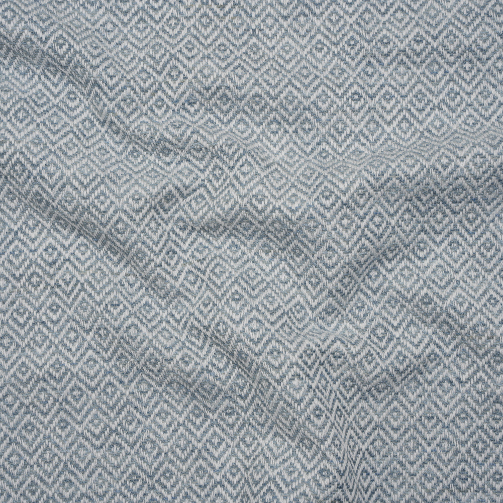 Boucle Drapery Twill - Sky Birdseye Diamonds - British Imported