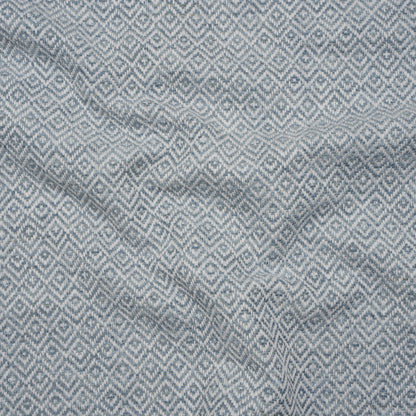 Boucle Drapery Twill - Sky Birdseye Diamonds - British Imported