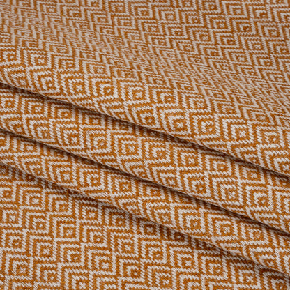 Boucle Drapery Twill - Tangerine Birdseye Diamonds - British Imported