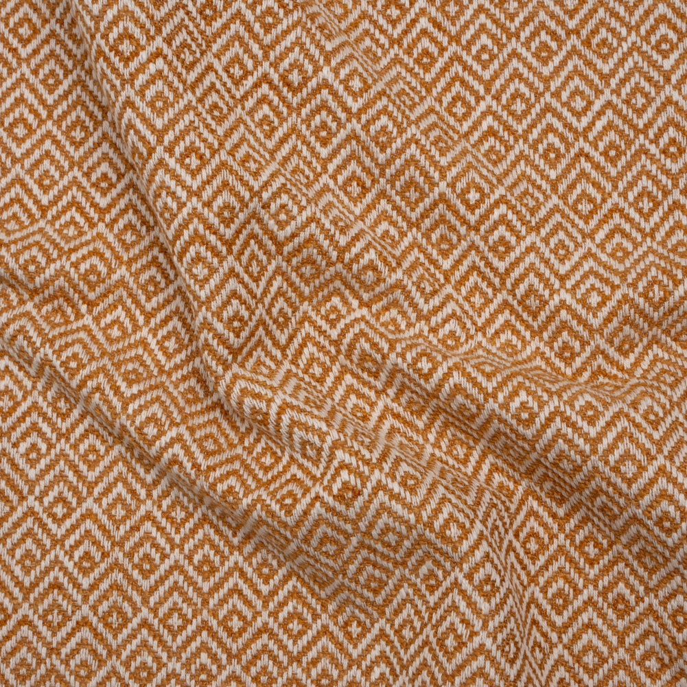 Boucle Drapery Twill - Tangerine Birdseye Diamonds - British Imported