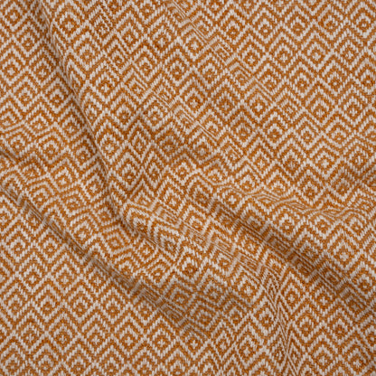Boucle Drapery Twill - Tangerine Birdseye Diamonds - British Imported