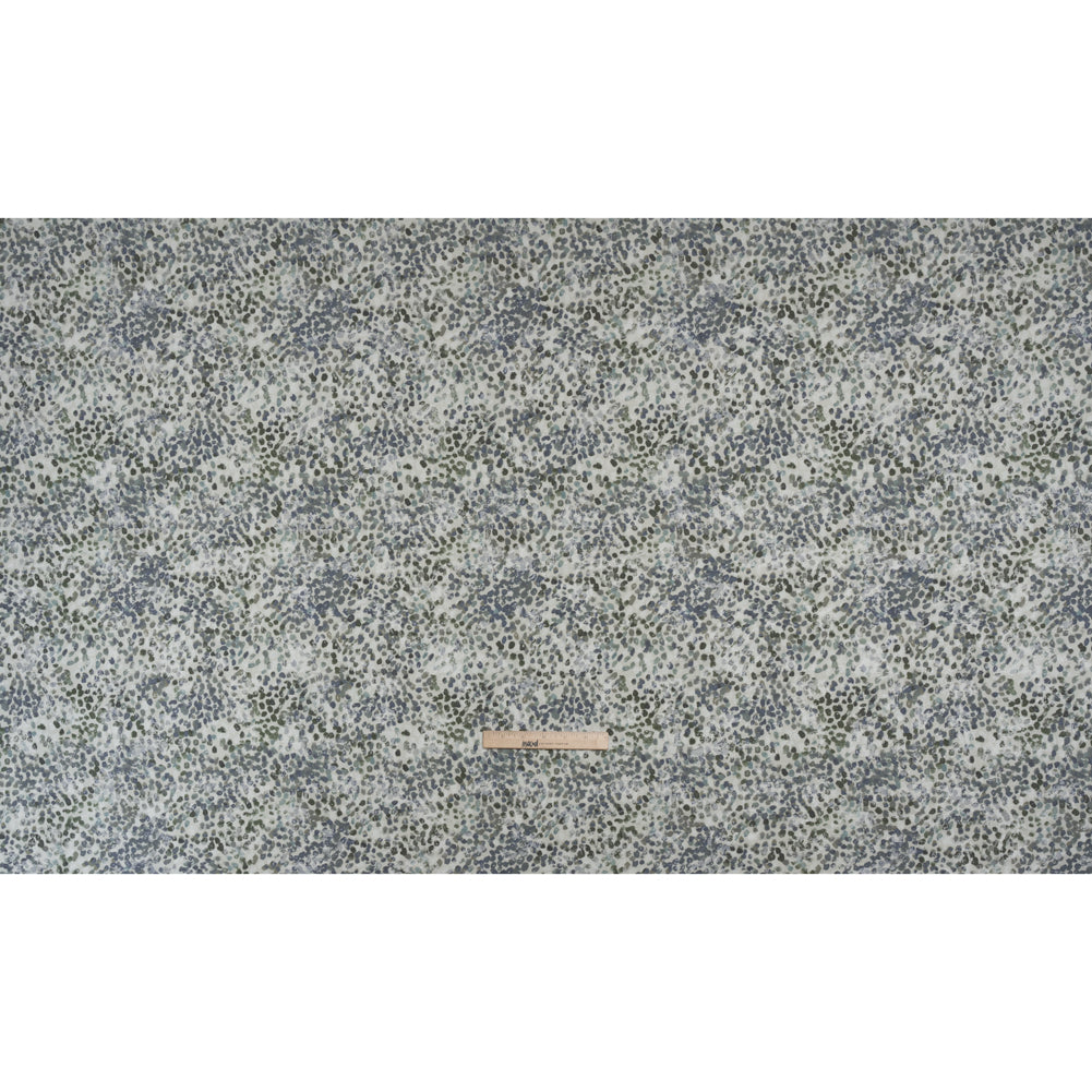 Drapery Jacquard Print - Denim Bouncing Spots - British Imported - Full