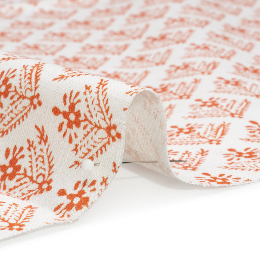 Cotton Canvas Print - Tomato Flowering Ferns - British Imported Detail
