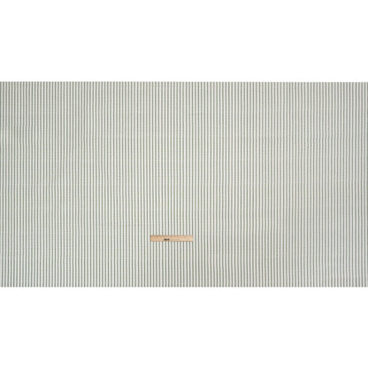 Slubbed Cotton Canvas Print - Bottle Green Candy Striped - British Imported Full