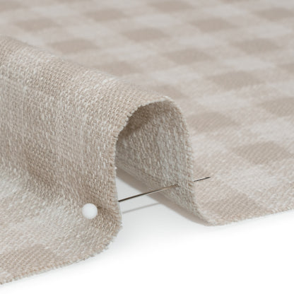 Drapery Woven - Almond Gingham - British Imported Detail