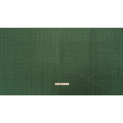 Chenille Jacquard - Bottle Green Geometric Basketweave - British Imported Full