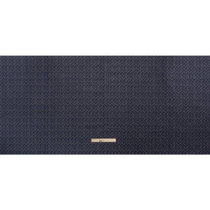Chenille Jacquard - French Navy Geometric Basketweave - British Imported Full