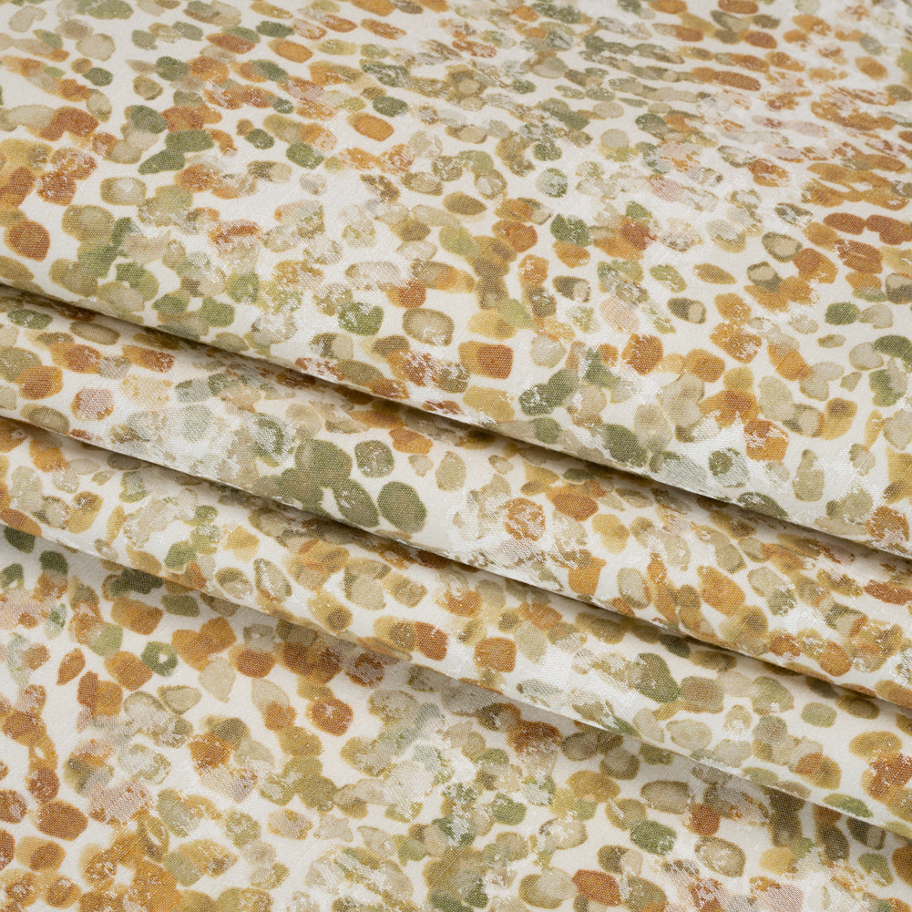 Drapery Jacquard Print - Ivy Bouncing Spots - British Imported - Folded