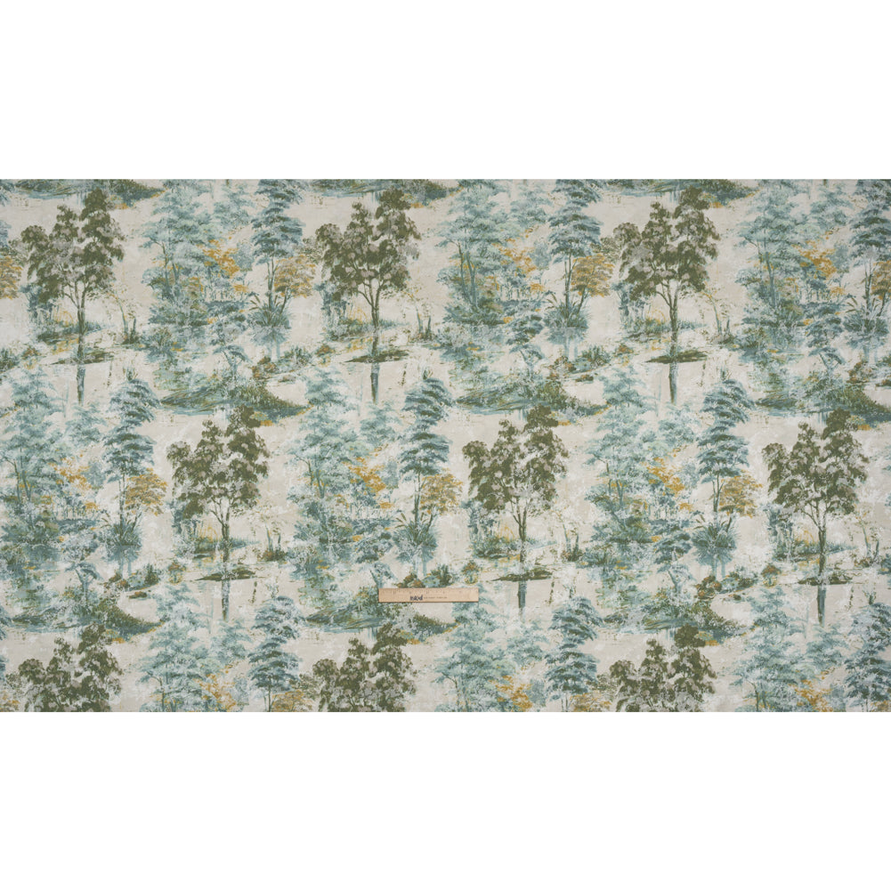 Drapery Jacquard Print - Jade Dreamy Trees - British Imported - Full