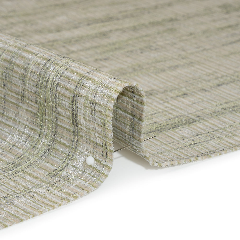 Textured Recycled Polyester Drapery Jacquard - Ivy Abstract - British Imported - Detail