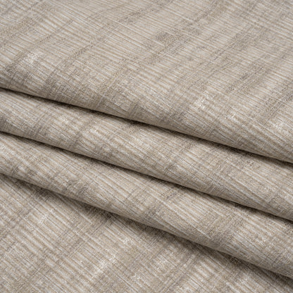 Textured Recycled Polyester Drapery Jacquard - Oyster Abstract - British Imported