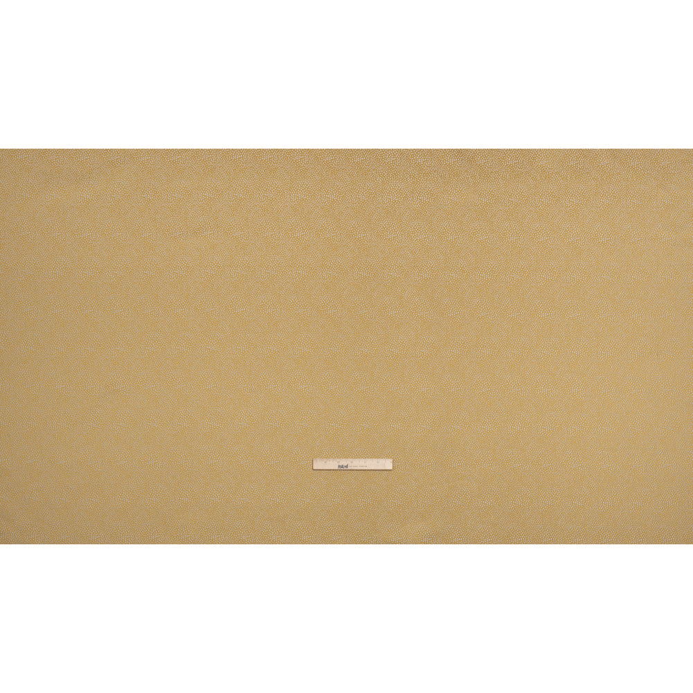 Recycled Polyester Jacquard - Buttercup Little All-Over Spots - British Imported