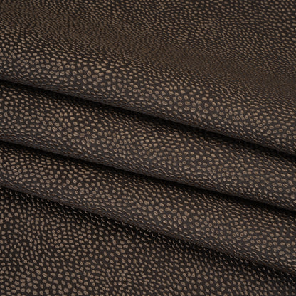 Recycled Polyester Jacquard - Chocolate Little All-Over Spots - British Imported