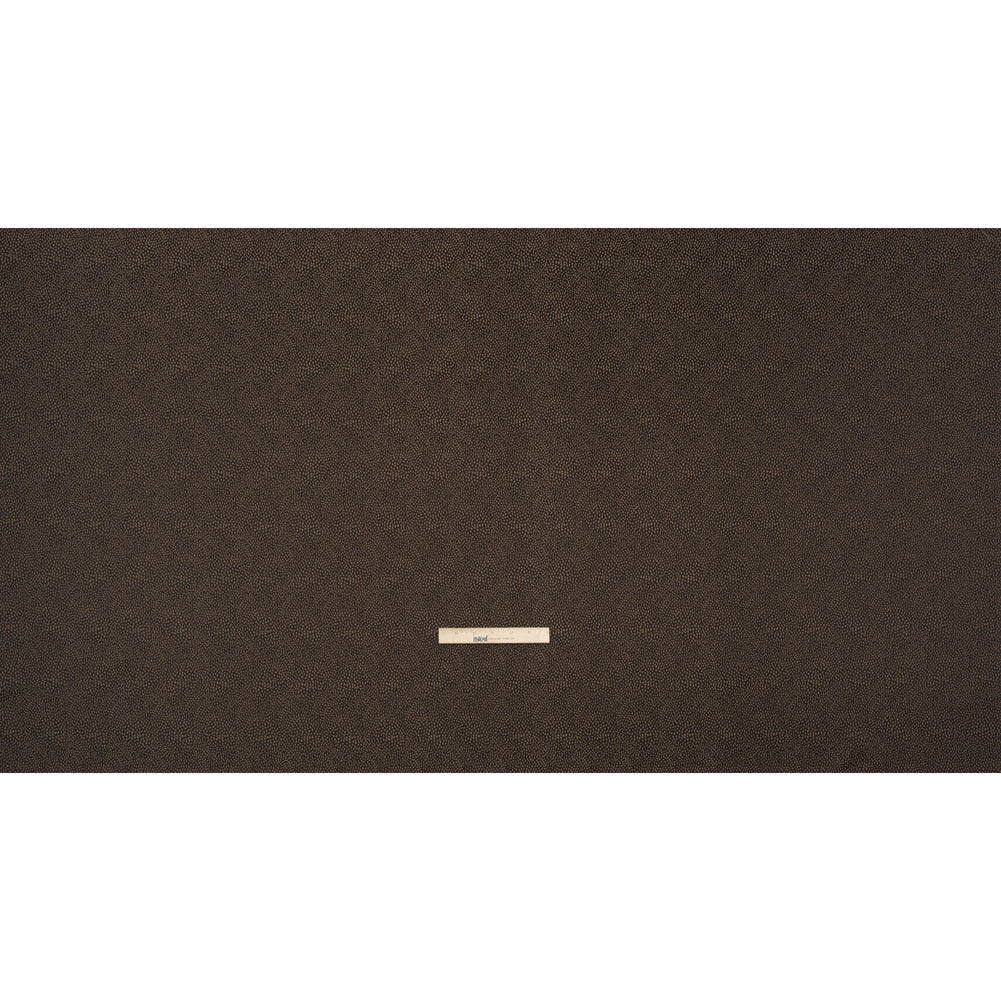 Recycled Polyester Jacquard - Chocolate Little All-Over Spots - British Imported - Full