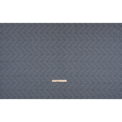 Recycled Polyester Jacquard - Indigo Little All-Over Spots - British Imported