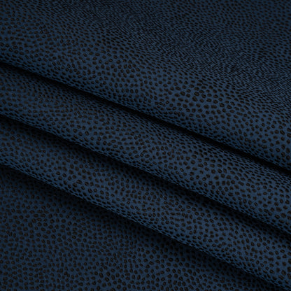 Recycled Polyester Jacquard - Midnight Little All-Over Spots - British Imported