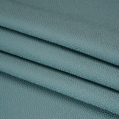 Recycled Polyester Jacquard - Teal Little All-Over Spots - British Imported