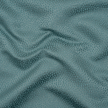 Recycled Polyester Jacquard - Teal Little All-Over Spots - British Imported