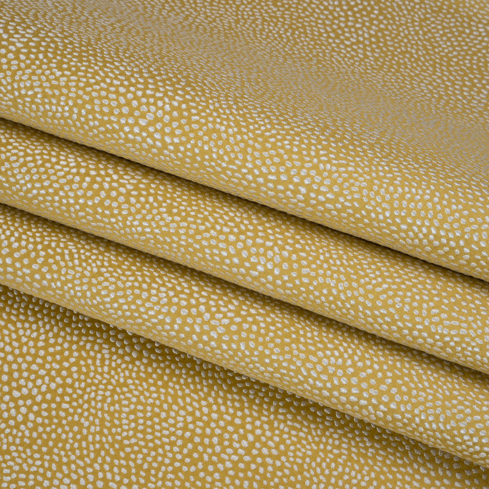Recycled Polyester Jacquard - Zest Little All-Over Spots - British Imported - Folded