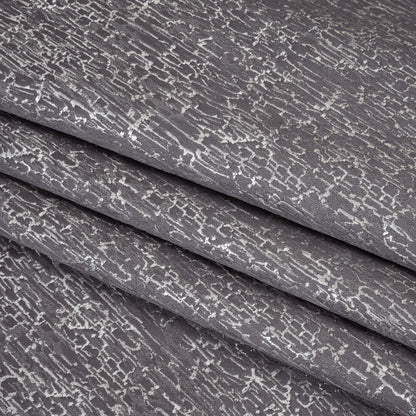 Satin-Face Jacquard - Graphite Crackle - British Imported