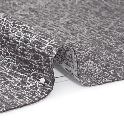 Satin-Face Jacquard - Graphite Crackle - British Imported