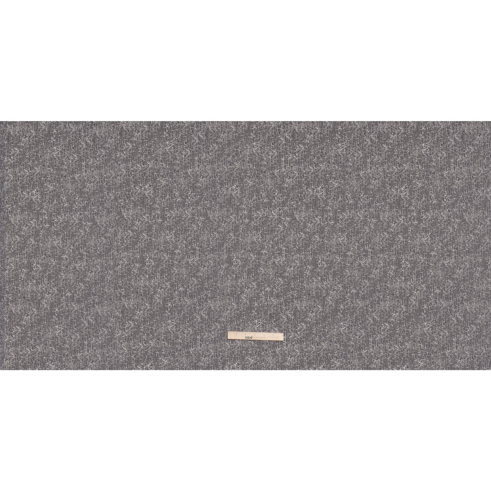 Satin-Face Jacquard - Graphite Crackle - British Imported - Full