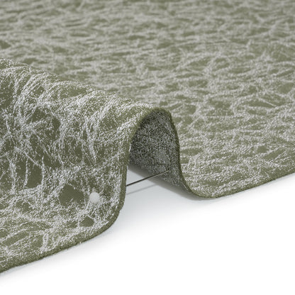 Satin-Faced Jacquard - Sage Cracked - British Imported)