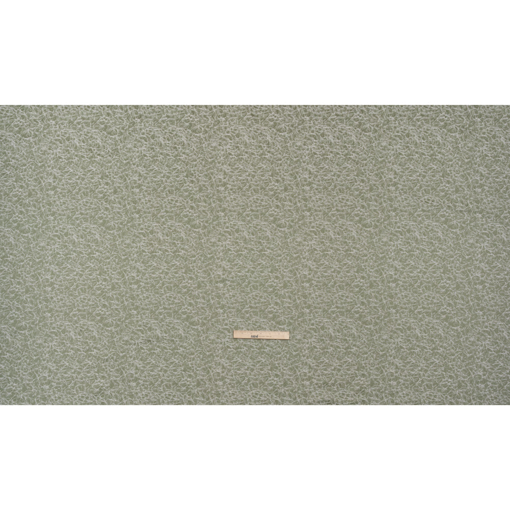 Satin-Faced Jacquard - Sage Cracked - British Imported) - Full