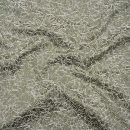 Satin-Faced Jacquard - Sage Cracked - British Imported)
