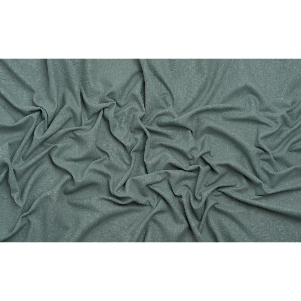 Linen Look Recycled Polyester and Cotton Woven - Azure - British Imported