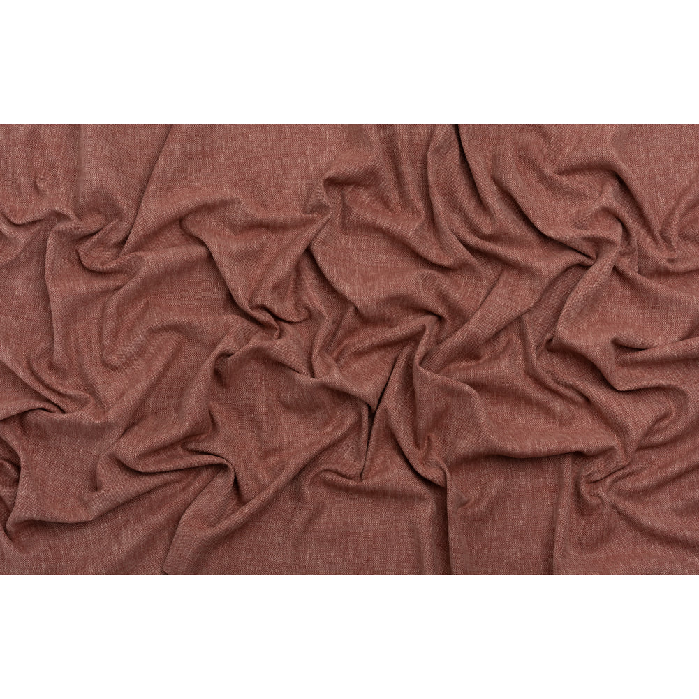 Linen Look Recycled Polyester and Cotton Woven - Berry - British Imported