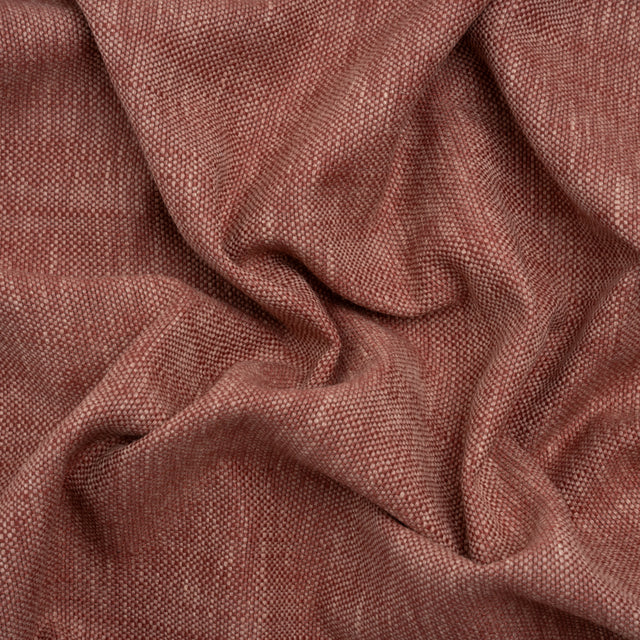 Linen Look Recycled Polyester and Cotton Woven - Berry - British Imported
