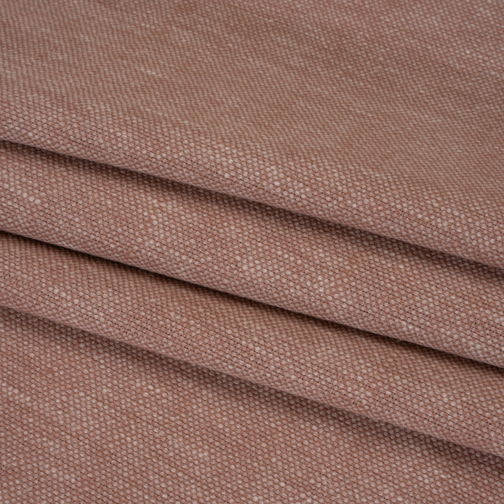 Linen Look Recycled Polyester and Cotton Woven - Blush - British Imported