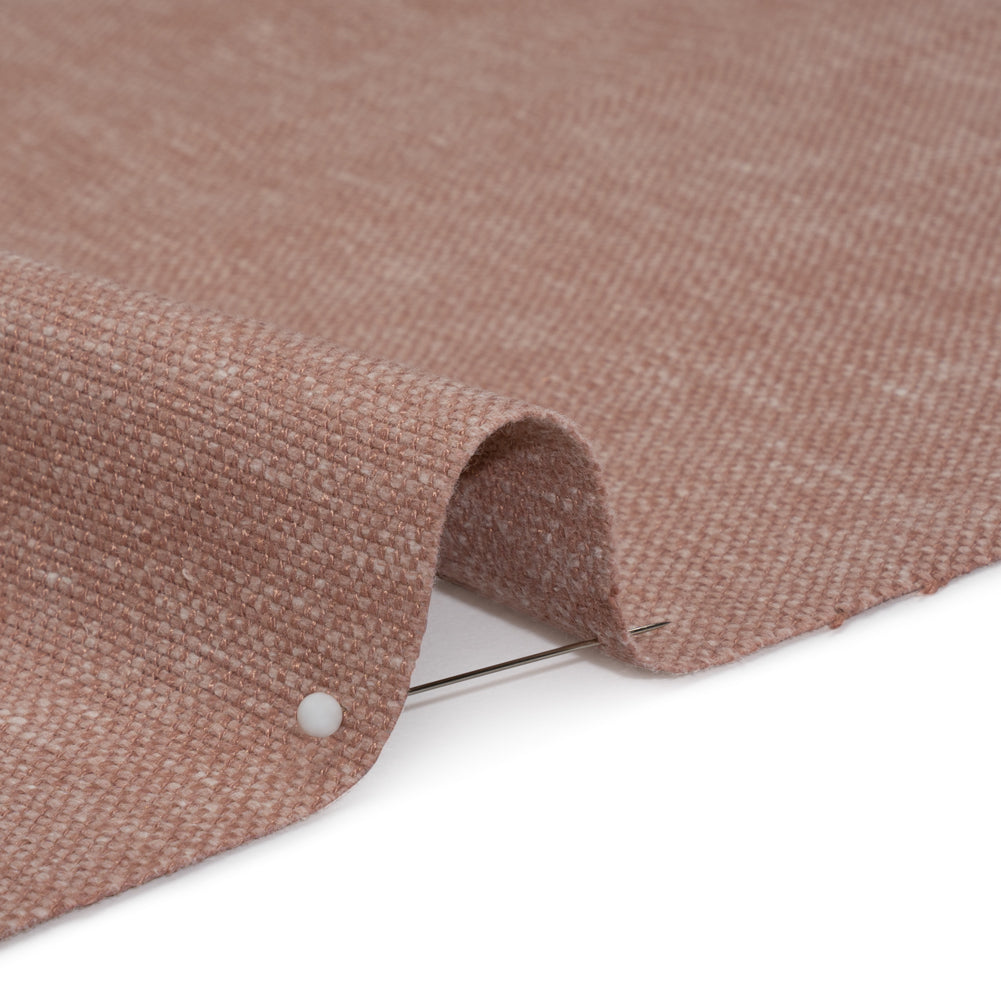 Linen Look Recycled Polyester and Cotton Woven - Blush - British Imported