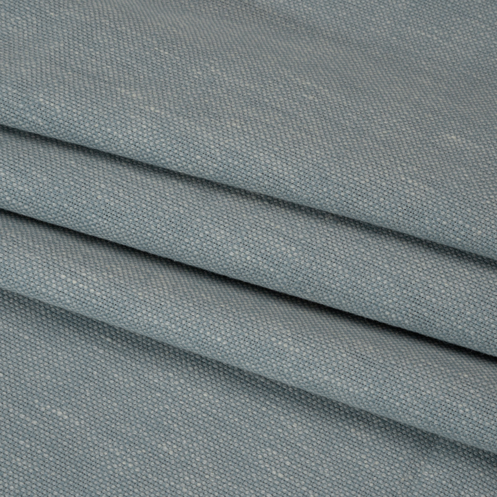 Linen Look Recycled Polyester and Cotton Woven - Chambray - British Imported - Folded