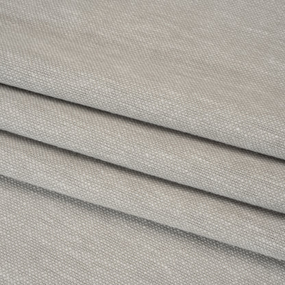 Linen Look Recycled Polyester and Cotton Woven - Dove - British Imported
