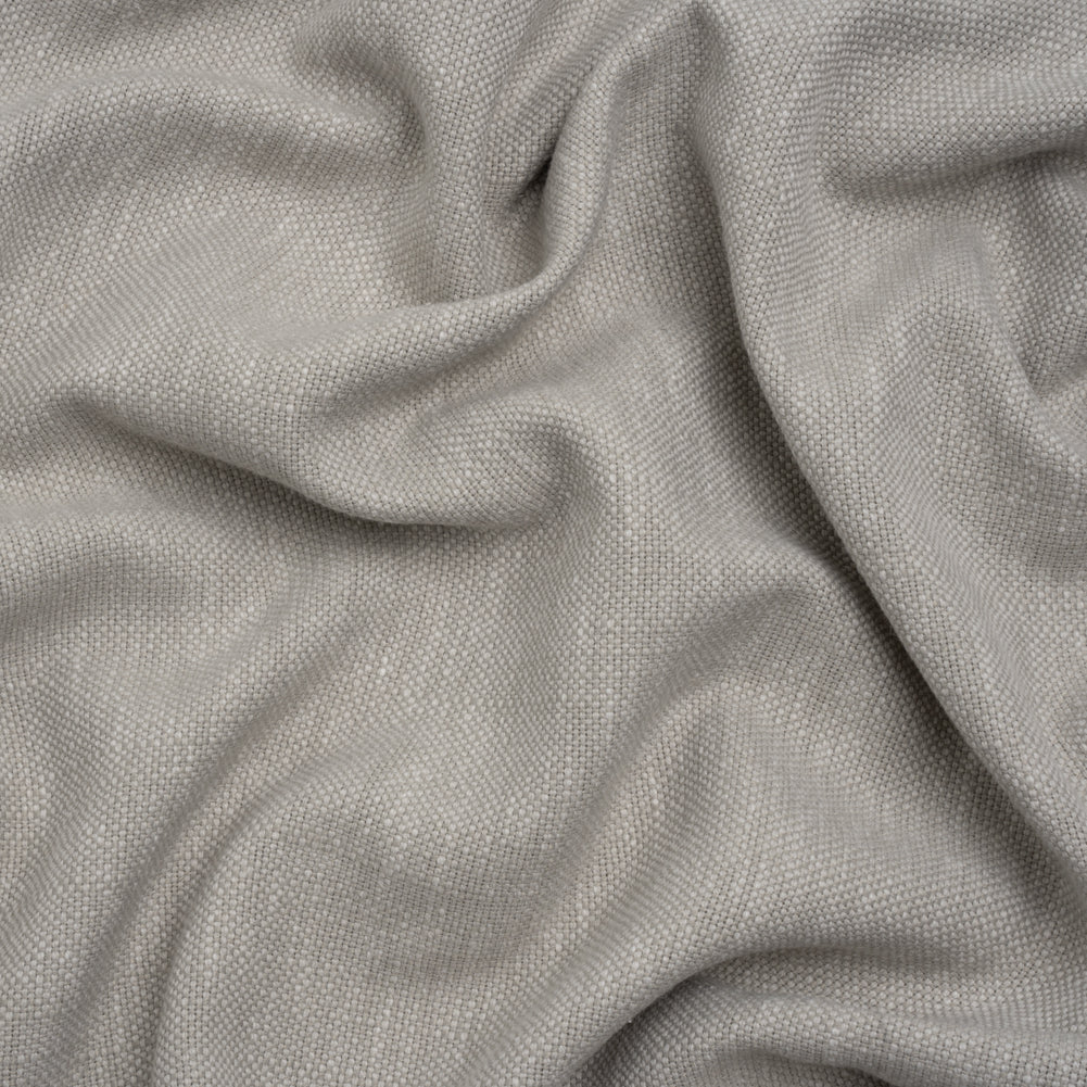 Linen Look Recycled Polyester and Cotton Woven - Dove - British Imported